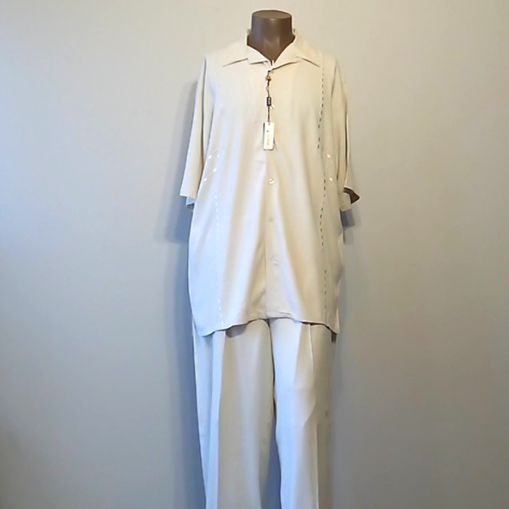 Vintage & Comfortable 2pc Off White men's set by ZEGARA